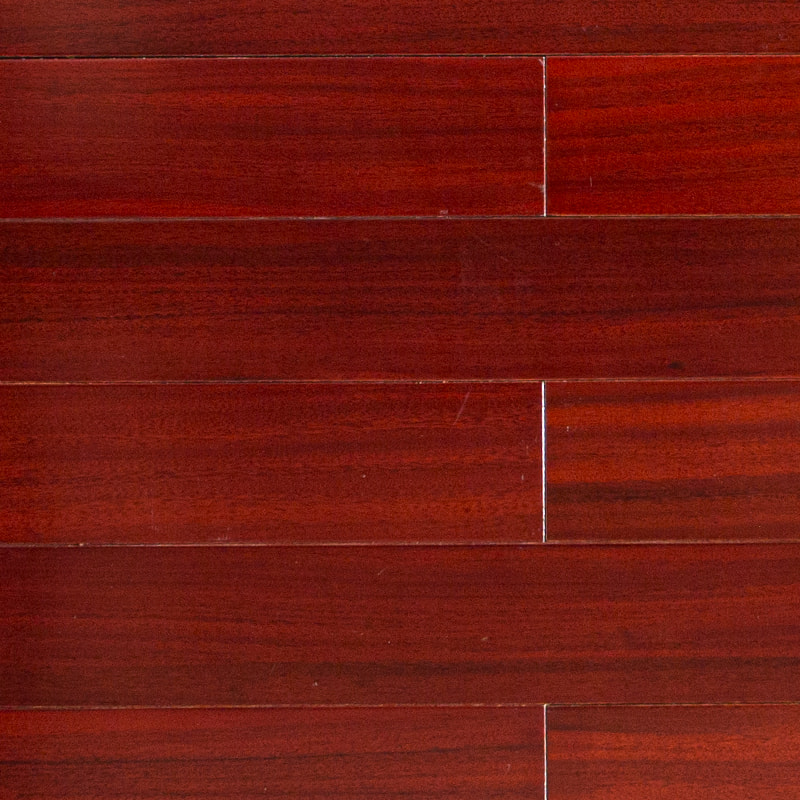 کفپوش چوبی جامد قهوه ای قرمز عمیق Padauk