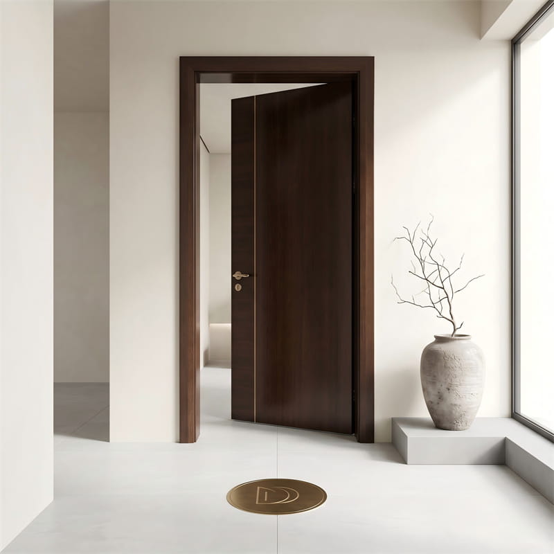 درب روکش طبیعی گردویی گرم